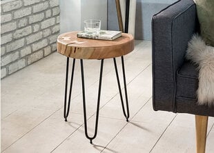 Kavos staliukas Bagli, 30x41 cm, rudas/juodas kaina ir informacija | Kavos staliukai | pigu.lt