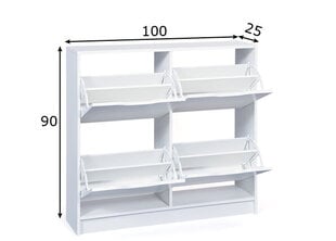 Шкафчик для обуви Westphalen, белый цена и информация | Полки для обуви, банкетки | pigu.lt