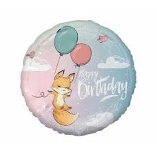 Lapės folijos balionas (su gimtadieniu), 18 colių kaina ir informacija | Balionai | pigu.lt
