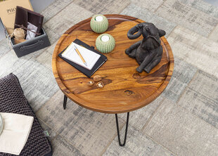 Kavos staliukas Laud, 60x45 cm, rudas kaina ir informacija | Kavos staliukai | pigu.lt