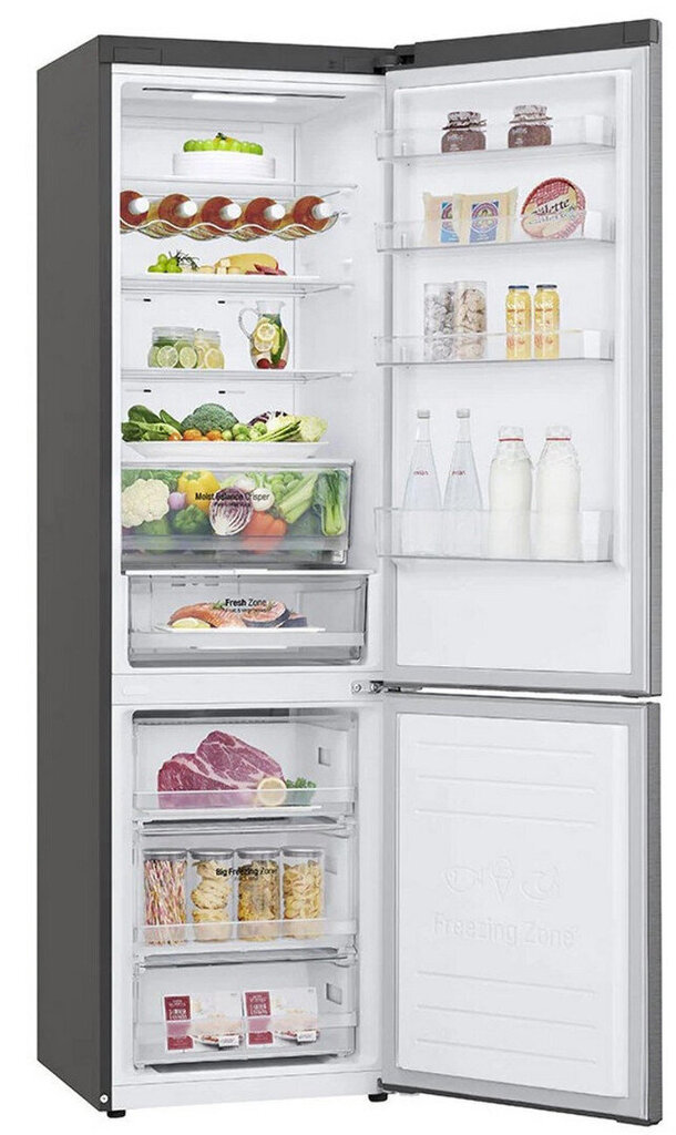 Laisvai pastatomas, Šaldytuvas su šaldikliu apačioje LG GBB62PZFGN,  Automatinis atitirpinimas kaina | pigu.lt
