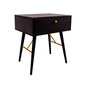 Naktinis staliukas LUXEMBOURG 45x35x50cm, juodas цена и информация | Spintelės prie lovos | pigu.lt