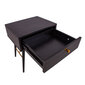 Naktinis staliukas LUXEMBOURG 45x35x50cm, juodas kaina ir informacija | Spintelės prie lovos | pigu.lt