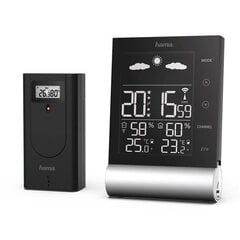 Термогигрометр Hama Black Line цена и информация | Метеорологические станции, термометры | pigu.lt