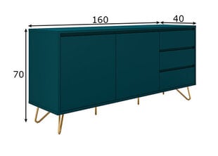 Комод Kummut, зеленый цена и информация | Комоды | pigu.lt