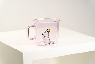 Стеклянная чаша Muurla Moomin 3,5 л, розовая цена и информация | Стаканы, фужеры, кувшины | pigu.lt