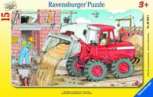 Пазл Ravensburger из плитки 15 деталей Мой экскаватор цена и информация | Пазлы | pigu.lt