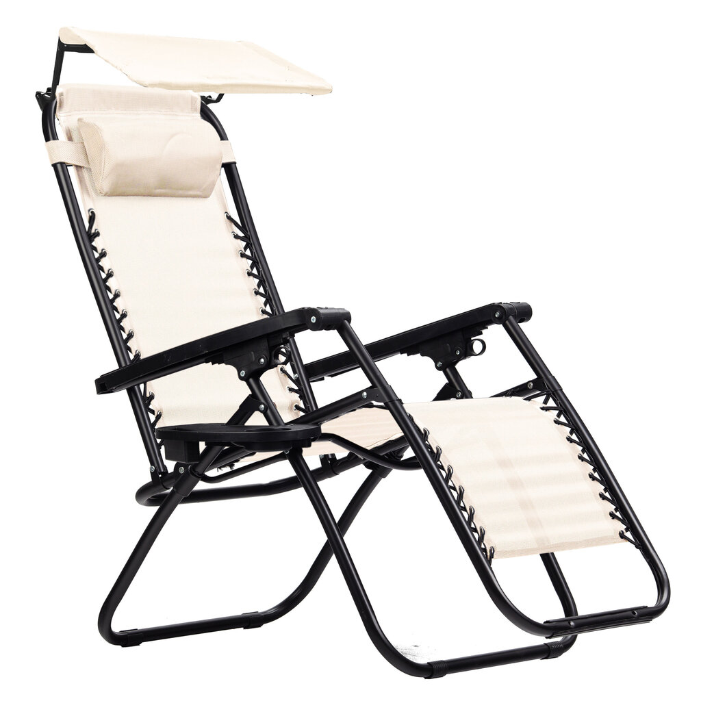 Sulankstoma kėdė-gultas ModernHome, smėlio spalvos kaina ir informacija | Gultai | pigu.lt