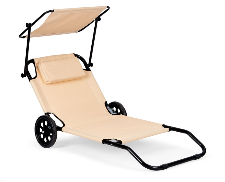 2-in-1 vežimėlis ant ratų, sulankstoma paplūdimio kėdė/gultas 2 vnt kaina |  pigu.lt