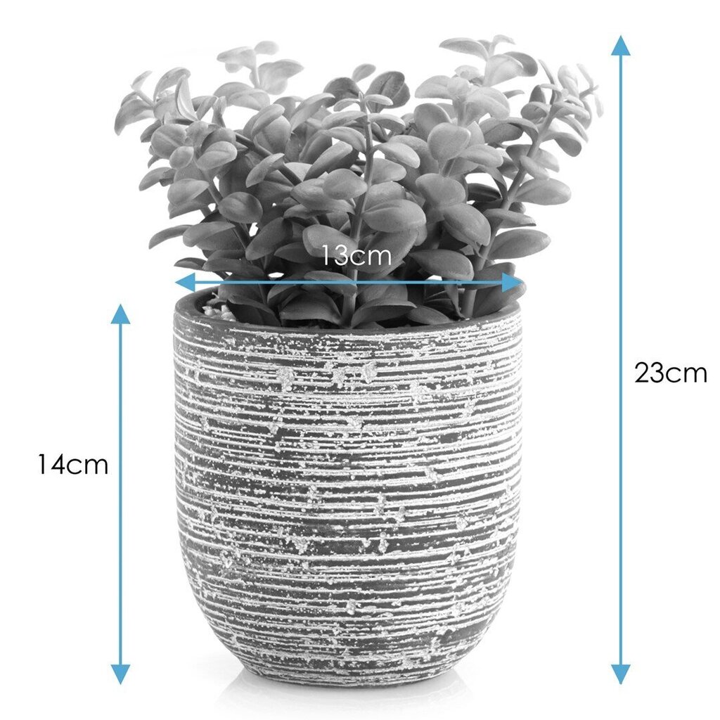 Dekoracija su dirbtinėmis gėlėmis Greeny, 17x17x24 cm kaina ir informacija | Interjero detalės | pigu.lt