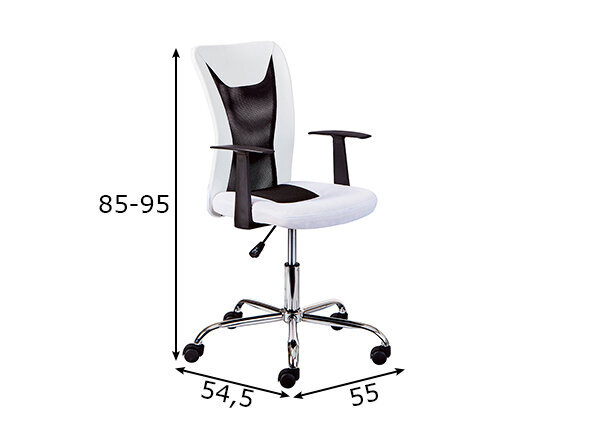 Biuro kėdė Interlink, balta/juoda цена и информация | Biuro kėdės | pigu.lt