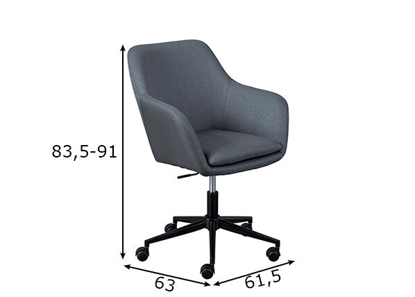 Biuro kėdė Interlink Workrelaxed, pilka kaina ir informacija | Biuro kėdės | pigu.lt
