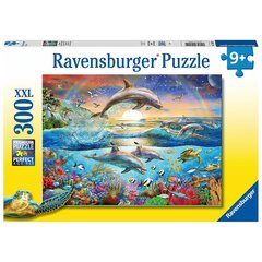 Ravensburger пазл 300 шт Рай дельфинов цена и информация | Пазлы | pigu.lt