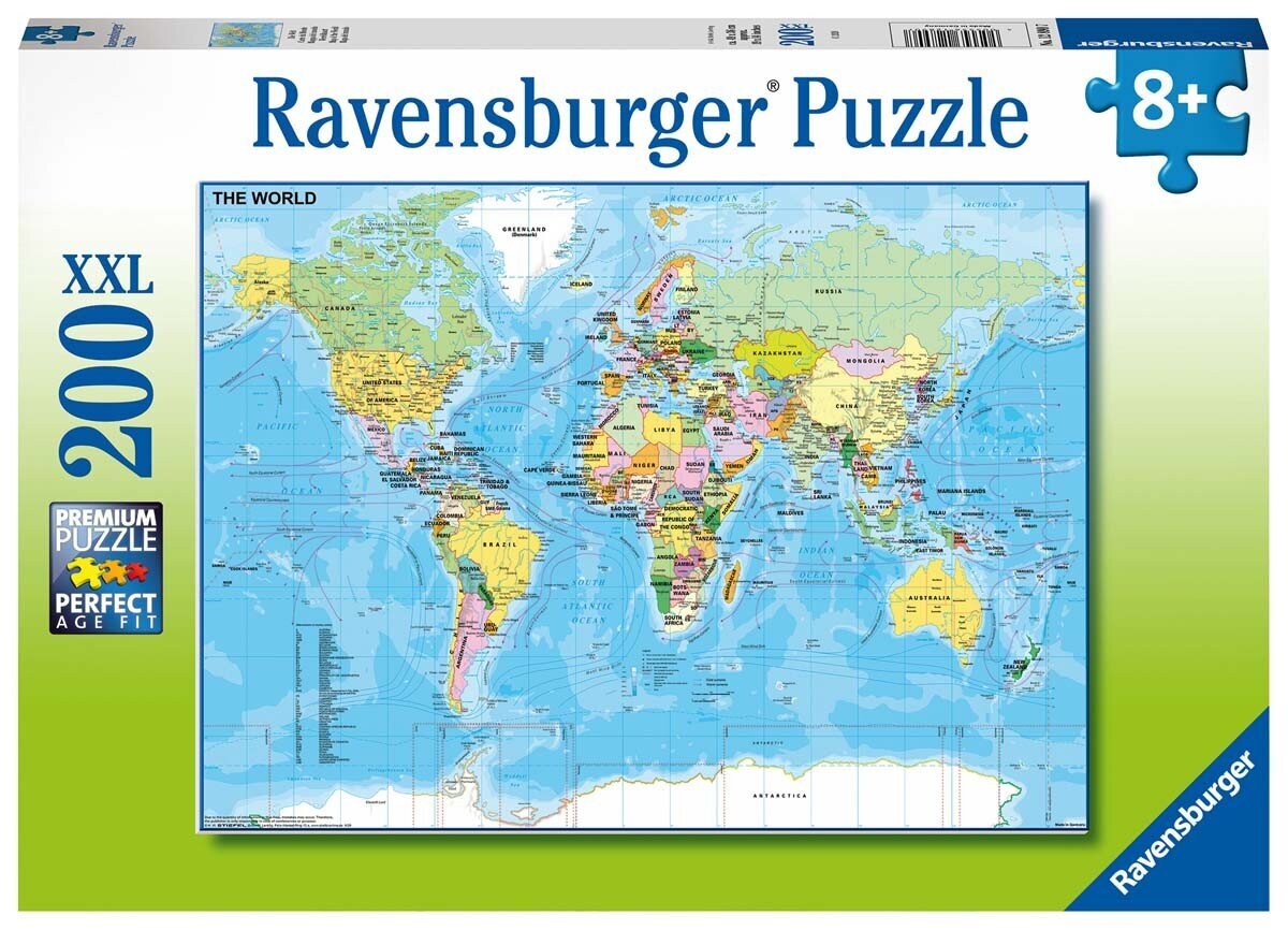Dėlionė Ravensburger Žemėlapis 200 det. kaina ir informacija | Dėlionės (puzzle) | pigu.lt
