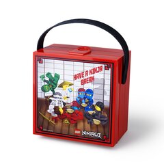Lego Ninjago maisto dėžutė, raudona цена и информация | Посуда для хранения еды | pigu.lt