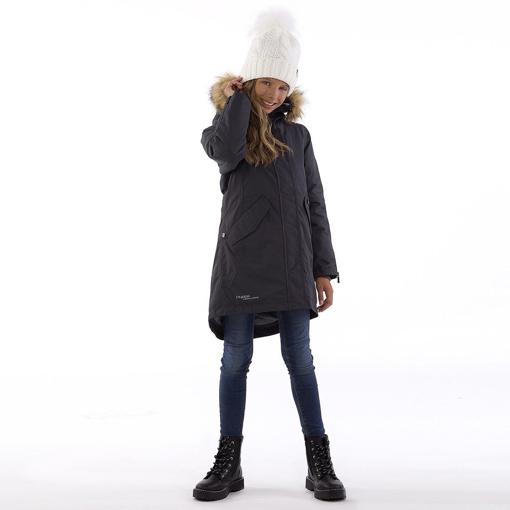Huppa mergaičių žiemos parka VIVIAN, tamsiai pilka kaina ir informacija | Žiemos drabužiai vaikams | pigu.lt