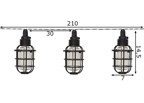 Lauko šviestuvas girlianda Star Trading Cage kaina ir informacija | Lauko šviestuvai | pigu.lt