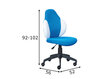 Biuro kėdė Interlink Jessi, mėlyna/balta kaina ir informacija | Biuro kėdės | pigu.lt
