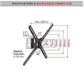 Настенное крепление для ТВ Barkan BM320 цена и информация | Кронштейны и крепления для телевизоров | pigu.lt