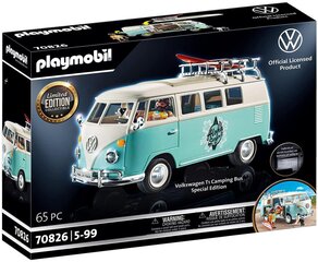 70826 PLAYMOBIL кемпинговый автобус Volkswagen T1 - специальное издание цена и информация | Конструкторы и кубики | pigu.lt