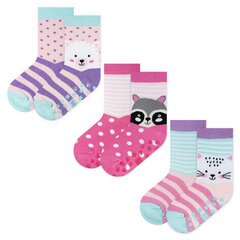 Детские носки SOXO с ABS 22-24, набор из 3 пар розовый цена и информация | Колготки, носочки для новорожденных | pigu.lt