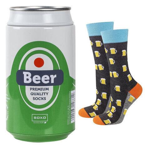 Vyriškos kojinės Soxo alaus skardinėje kaina ir informacija | Vyriškos kojinės | pigu.lt