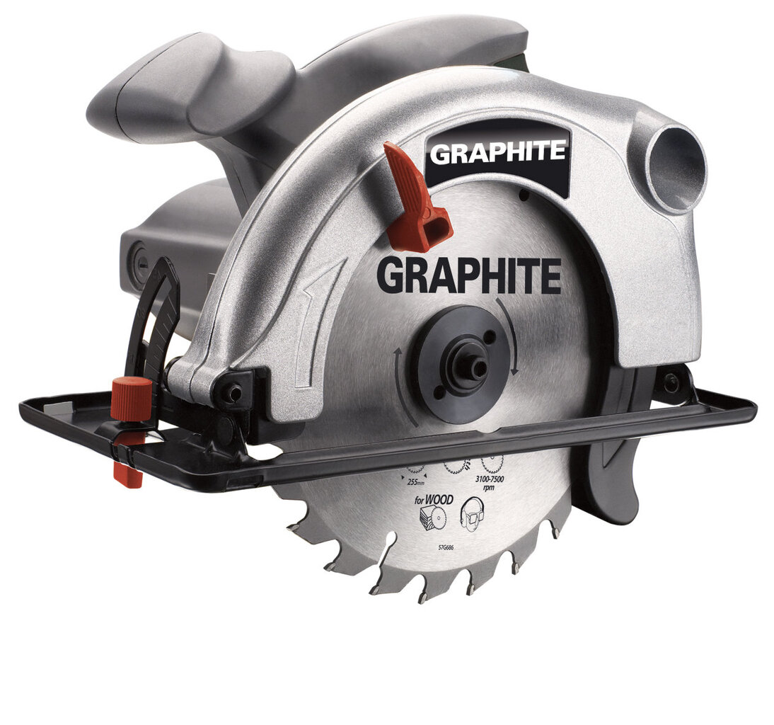 Diskinis pjūklas Graphite 58G488 цена и информация | Pjūklai, pjovimo staklės | pigu.lt