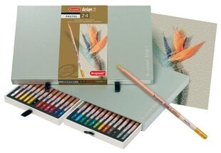 Цветные карандаши BRUYNZEEL DESIGN Pastel, 24 цвета цена и информация | Принадлежности для рисования, лепки | pigu.lt