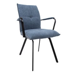 Kėdė EDDY su porankiais, pilkšvai mėlyna kaina ir informacija | Virtuvės ir valgomojo kėdės | pigu.lt
