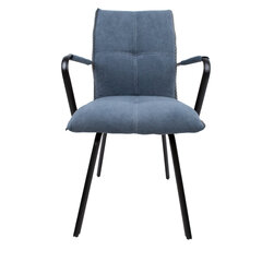 Kėdė EDDY su porankiais, pilkšvai mėlyna kaina ir informacija | Virtuvės ir valgomojo kėdės | pigu.lt