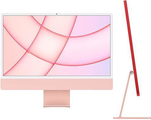 Apple iMac 24” M1 8/256GB Pink SWE MGPM3KS/A цена и информация | Stacionarūs kompiuteriai | pigu.lt