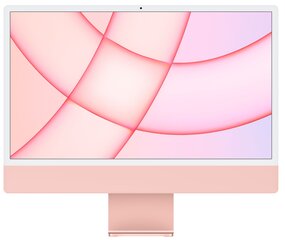 Apple iMac 24” M1 8/256ГБ Pink SWE MGPM3KS/A цена и информация | Stacionarūs kompiuteriai | pigu.lt