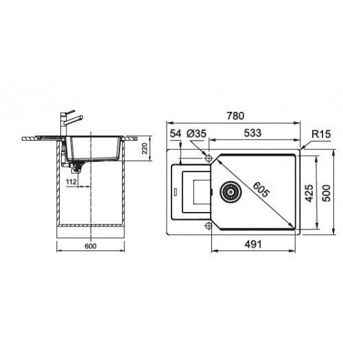 Plautuv? Franke UBG 611-78XL 114.0593.141 kaina ir informacija | Virtuvinės plautuvės | pigu.lt