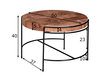 Kavos staliukas Acacia, 62x40 cm, rudas/juodas kaina ir informacija | Kavos staliukai | pigu.lt