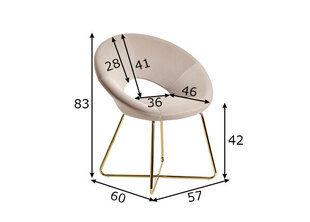 Обеденный стул Sky, бежевый цвет цена и информация | Стулья для кухни и столовой | pigu.lt