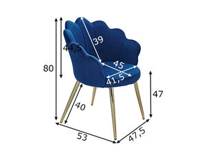 Kėdė Tool, mėlyna kaina ir informacija | Virtuvės ir valgomojo kėdės | pigu.lt