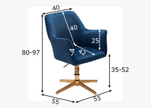 Офисный стул Sky, синий цена и информация | Офисные кресла | pigu.lt