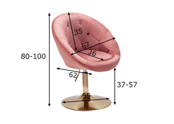 Fotelis WL6.300, rožinis kaina ir informacija | Svetainės foteliai | pigu.lt