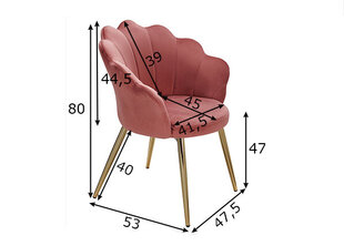 Стул Tulpe, розовый цена и информация | Стулья для кухни и столовой | pigu.lt