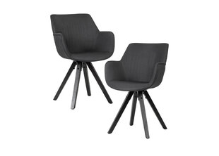 2-jų valgomojo kėdžių komplektas Beinen, juodas kaina ir informacija | Virtuvės ir valgomojo kėdės | pigu.lt