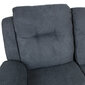 Dvivietė sofa reglaineris Home4You Dixon, tamsiai pilka kaina ir informacija | Sofos | pigu.lt