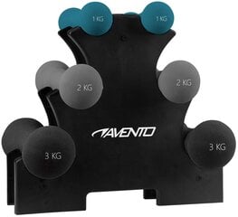 Неопреновые гантели AVENTO 42DH  2x1кг, 2x2 кг, 2x3 кг, поврежденная упаковка цена и информация | Гантели, штанги, гири | pigu.lt