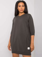 базовое коричневое мини-платье-толстовка с карманами цена и информация | Туники | pigu.lt