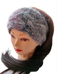 Теплая гибкая повязка на голову изготовлена ​​из смеси мохера, акрила и шерсти. цена и информация | Женские шапки | pigu.lt