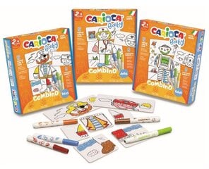 Kūrybinis rinkinys: spalvinimas-dėlionė Carioca Baby, piratai kaina ir informacija | Lavinamieji žaislai | pigu.lt