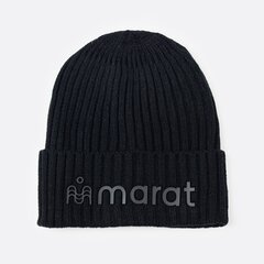 Marat Женская шапка  3D LOGO*01, черный/черный цена и информация | Мужские шарфы, шапки, перчатки | pigu.lt