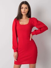 Rue Paris Красное платье с длинными рукавами цена и информация | Платья | pigu.lt