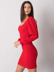 Rue Paris Красное платье с длинными рукавами цена и информация | Платья | pigu.lt