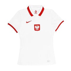 Marškinėliai moterims Nike Poland Breathe Stad Home Polo W CV0563-100, balti kaina ir informacija | Sportinė apranga moterims | pigu.lt