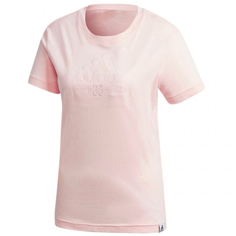 Marškinėliai moterims Adidas Brilliant Basics Tee W GD3821, rožiniai kaina ir informacija | Marškinėliai moterims | pigu.lt